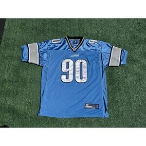 Detroit Lions Ndamukong Suh #90 Reebok Stitched On Field Uniform Size 50
